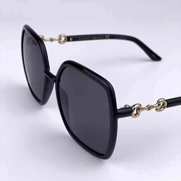 NEW Gucci  GG0890S 001 Black Gray Square Women Sunglasses - Picture 4 of 11